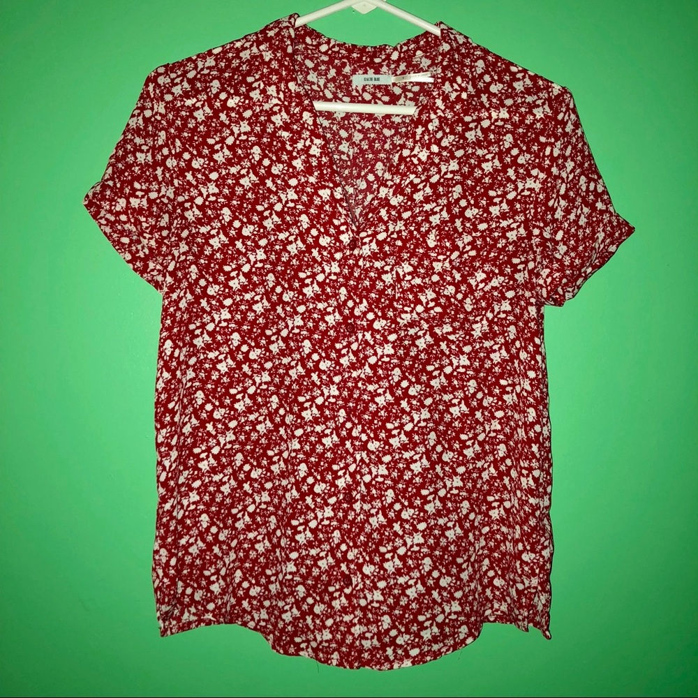 kimchi blue floral short sleeve top